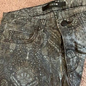 Printed waxed jeans